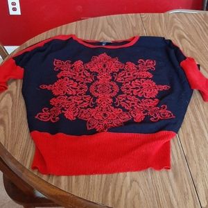 Black and red design Sweater